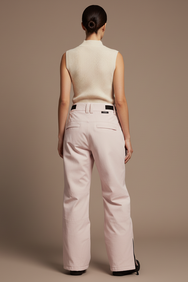 Pantalon Baggy Rose Pâle Cargo Imperméable Hiver - Polyester - vue 2