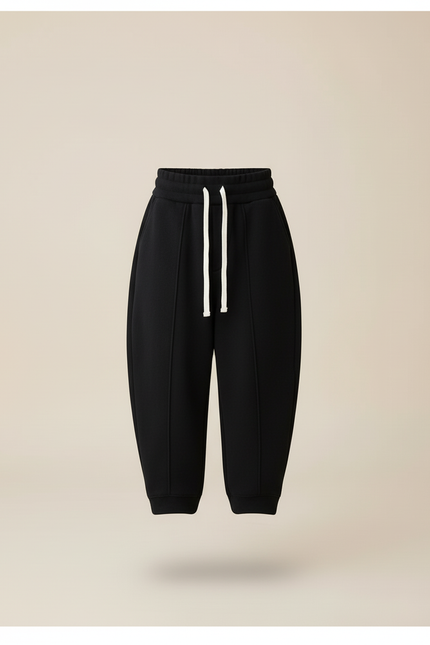 Pantalon Baggy Garçon Noir Jogging Coton - Molleton - vue 3