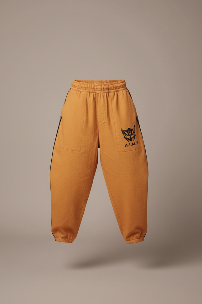 Pantalon Baggy Orange Coton Imprimé Sport Enfant - vue 3