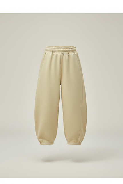 Pantalon Baggy Jaune Ample Décontracté Enfant Coton - Molleton - vue 3