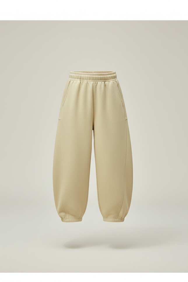 Pantalon Baggy Jaune Ample Décontracté Enfant Coton - Molleton - vue 3