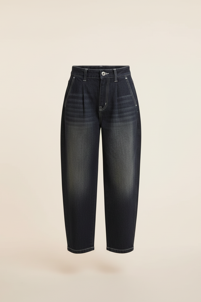 Pantalon Baggy Denim Ample Bleu Décontracté Enfant - Marine Jean - vue 3