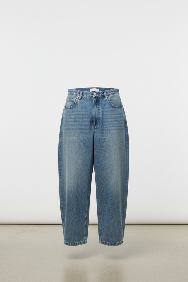Pantalon Baggy Jean Bleu Délavé Ample Homme - vue 3