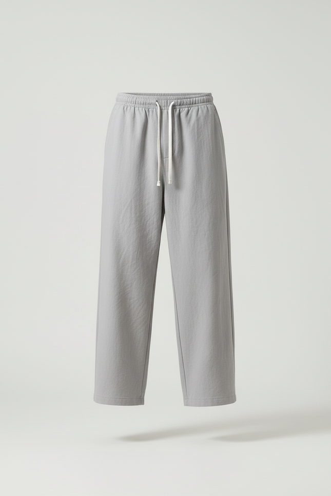 Pantalon Baggy Fluide - Gris Lin - vue 3