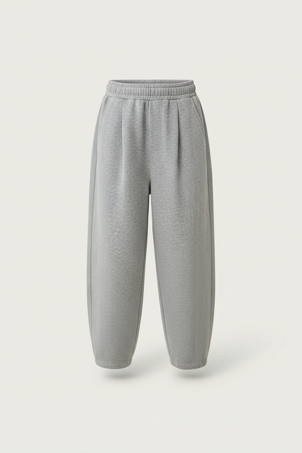 Pantalon Baggy Coton Gris Ample Enfant Sport - Molleton - vue 3