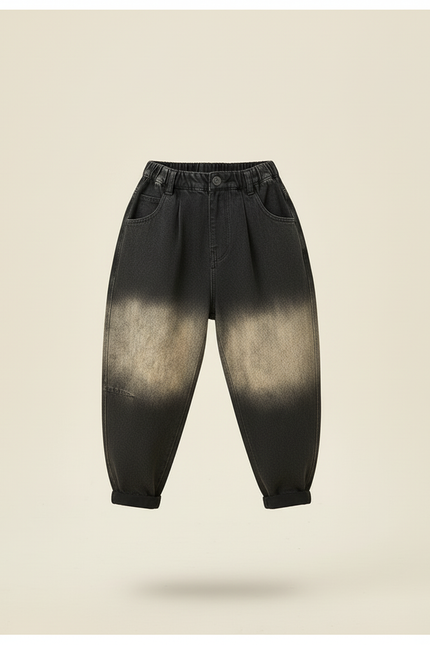 Pantalon Baggy Dégradé Denim Ample Garçon Décontracté - Multicolore Jean - vue 3