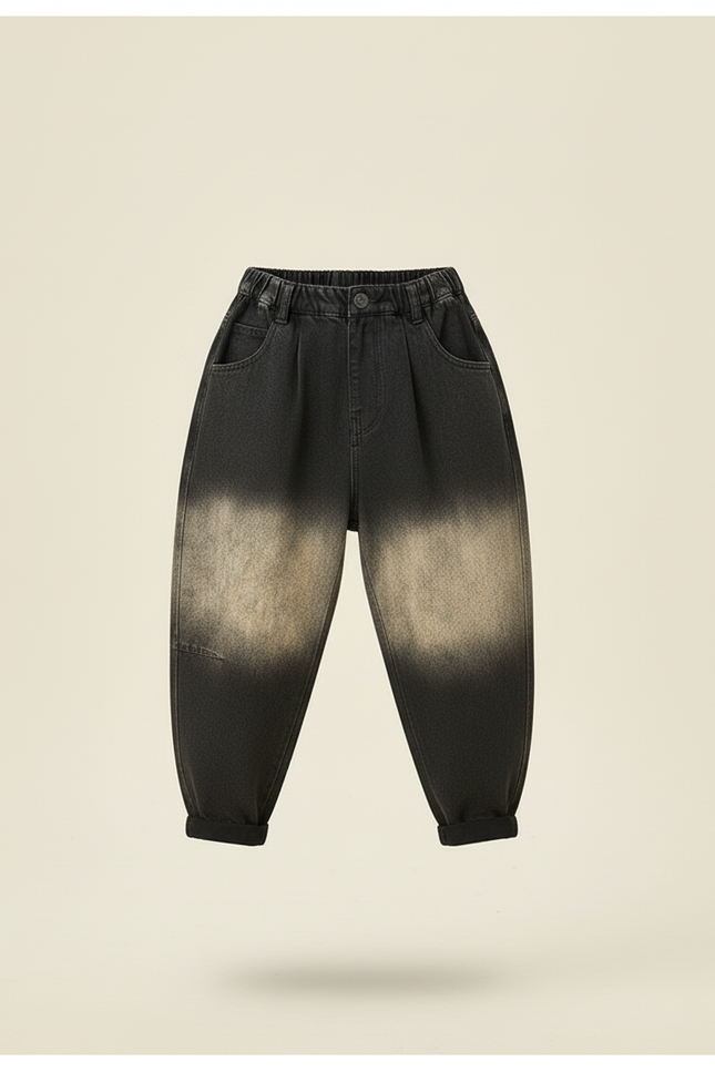 Pantalon Baggy Dégradé Denim Ample Garçon Décontracté - Multicolore Jean - vue 3