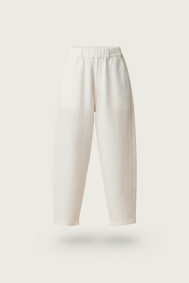 Pantalon Baggy Blanc Ample Lin Confortable Enfant - vue 3