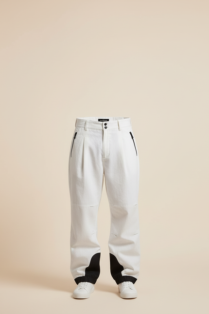 Pantalon Baggy De Ski - Blanc Polyester - vue 3