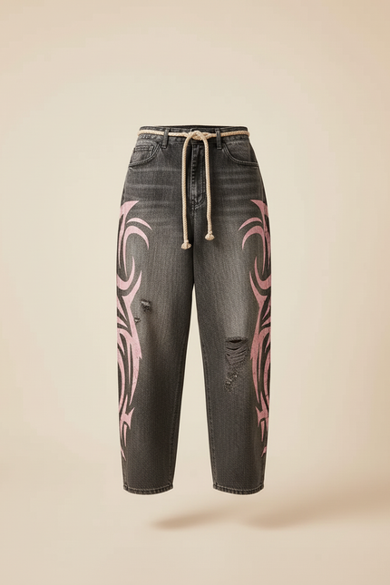 Pantalon Baggy Rose - Jean - vue 3