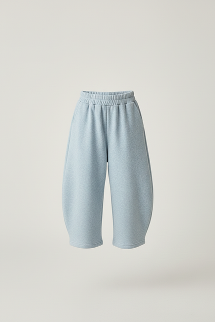 Pantalon Baggy Bleu Ciel Ample Molletonné Enfant - vue 3