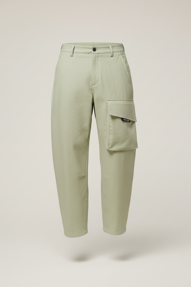 Pantalon Baggy Vert Menthe Cargo Décontracté Homme - Toile - vue 3
