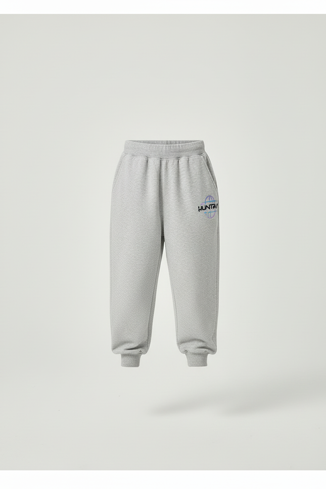 Pantalon Baggy Gris Molletonné Imprimé Décontracté Enfant - vue 3