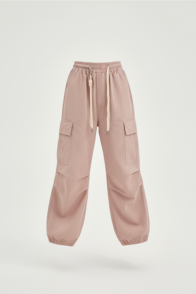 Pantalon Baggy Rose Cargo Décontracté Ample Fille - Polyester - vue 3