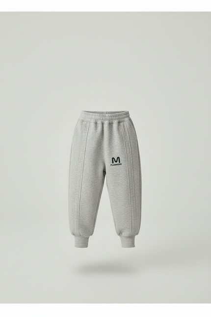 Pantalon Baggy Gris Ample Sport Coton Enfant - Molleton - vue 3