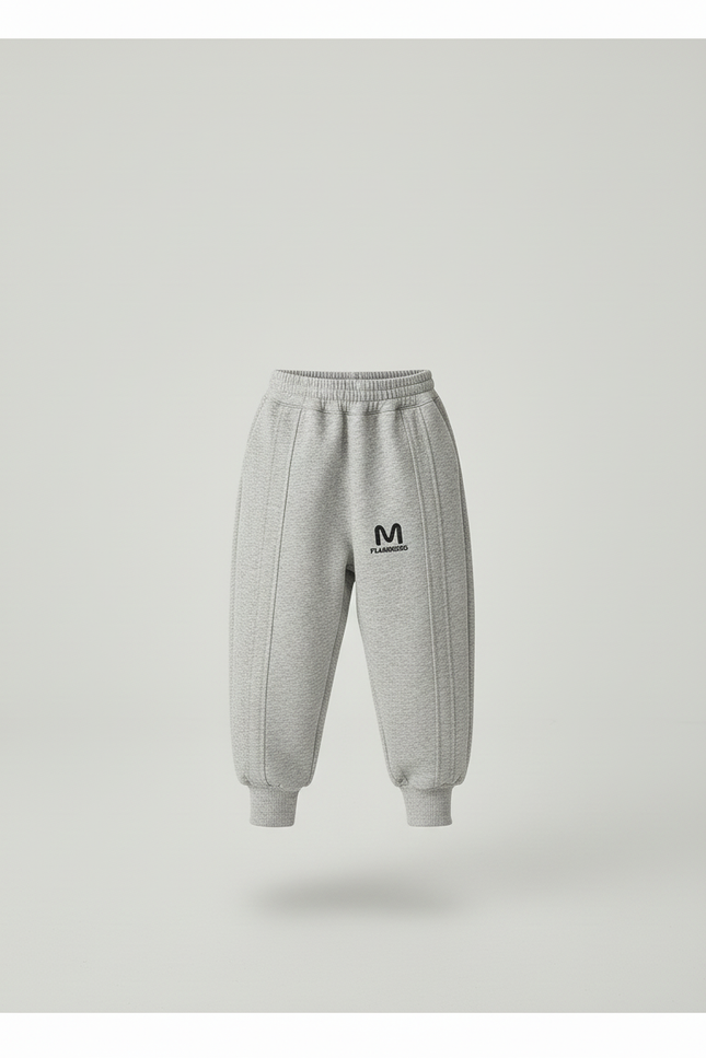 Pantalon Baggy Gris Ample Sport Coton Enfant - Molleton - vue 3
