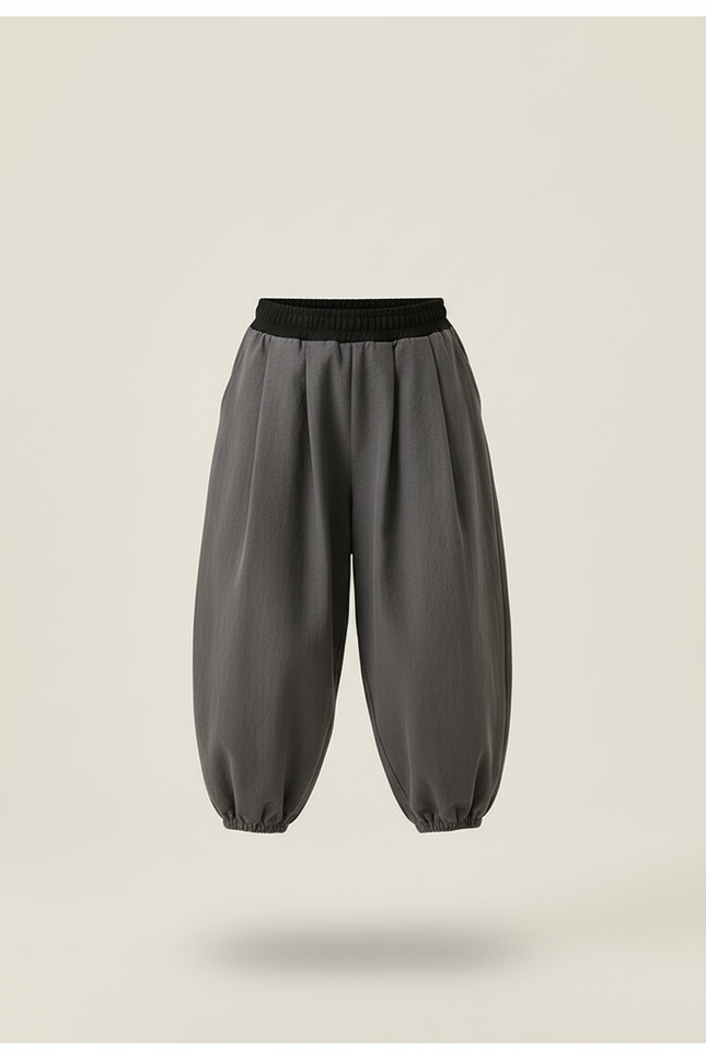 Pantalon Baggy Gris Ample Coton Enfant Garçon - Toile - vue 3