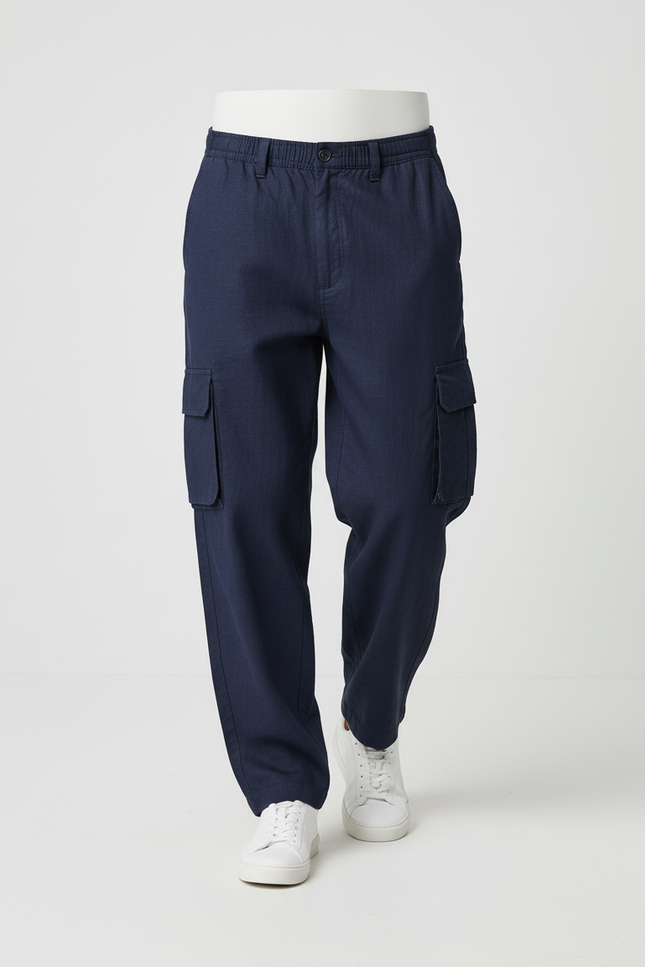 Pantalon Baggy Marine Cargo Ample Coton Homme - vue 3