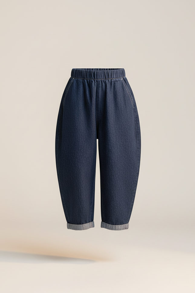Pantalon Baggy Denim Bleu Ample Enfant Décontracté - Jean - vue 3