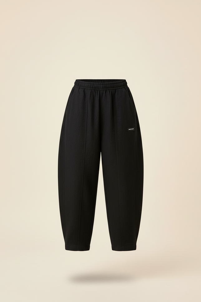 Pantalon Baggy Noir Ample Confortable Coton Garçon Sport - vue 3