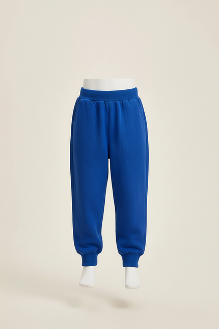 Pantalon Baggy Bleu Royal Coton Ample Décontracté Enfant - Molleton - vue 3