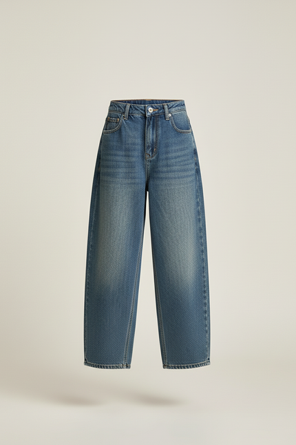 Pantalon Baggy Denim Large Bleu Décontracté Enfant - Jean - vue 3