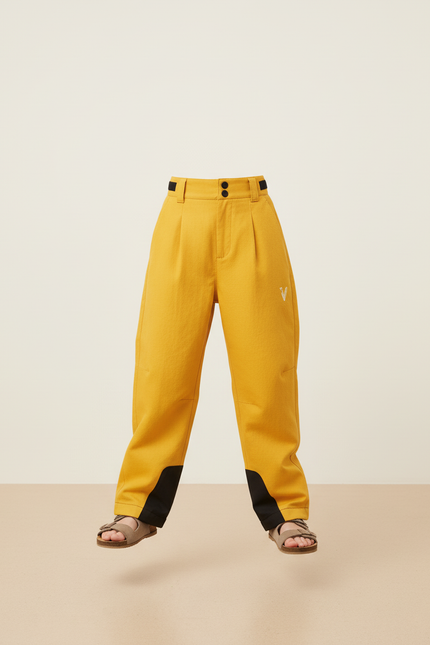 Pantalon Baggy Jaune Ample Décontracté Enfant - Toile - vue 3