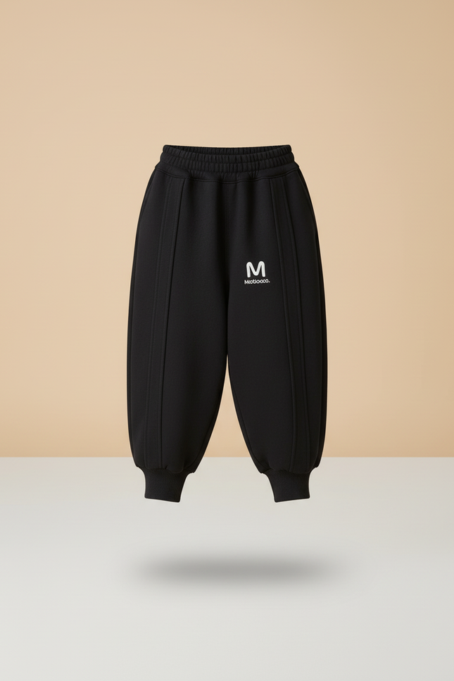 Pantalon Baggy Noir Ample Sport Coton Enfant - Molleton - vue 3