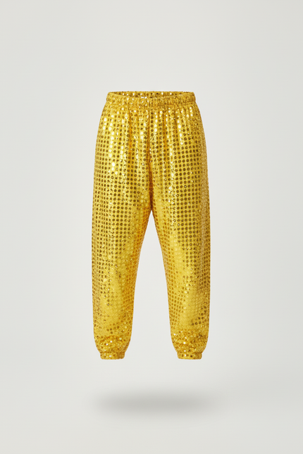 Pantalon Baggy Doré Paillettes Scintillantes Ample Enfant - Polyester - vue 3