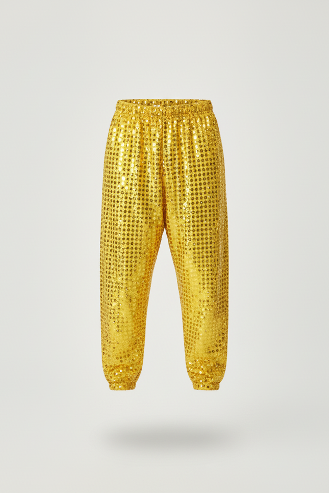 Pantalon Baggy Doré Paillettes Scintillantes Ample Enfant - Polyester - vue 3