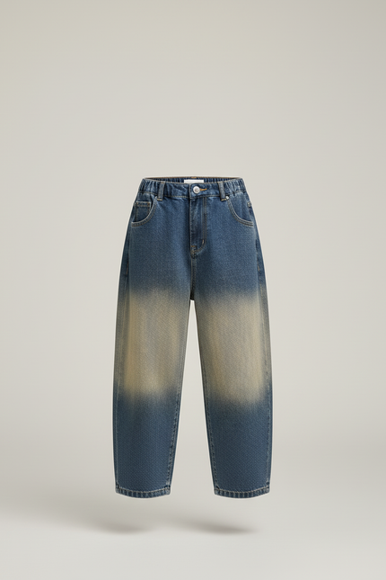 Pantalon Baggy Jean Dégradé Ample Enfant Décontracté - Multicolore - vue 3