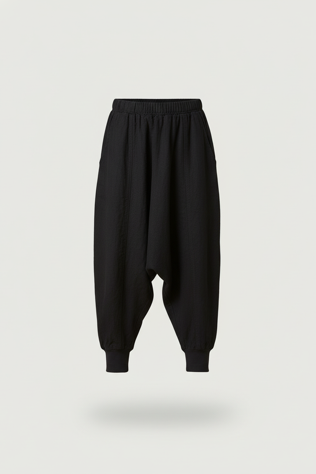 Pantalon Baggy Noir Lin Ample Enfant - vue 3