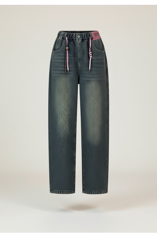 Pantalon Baggy Denim Gris Ample Enfant Hiver - Jean - vue 3