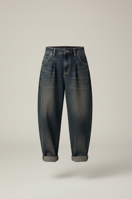 Pantalon Baggy Jean Denim Bleu Ample Garçon - vue 3