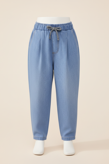Pantalon Baggy Jean Bleu Clair Ample Garçon - vue 3
