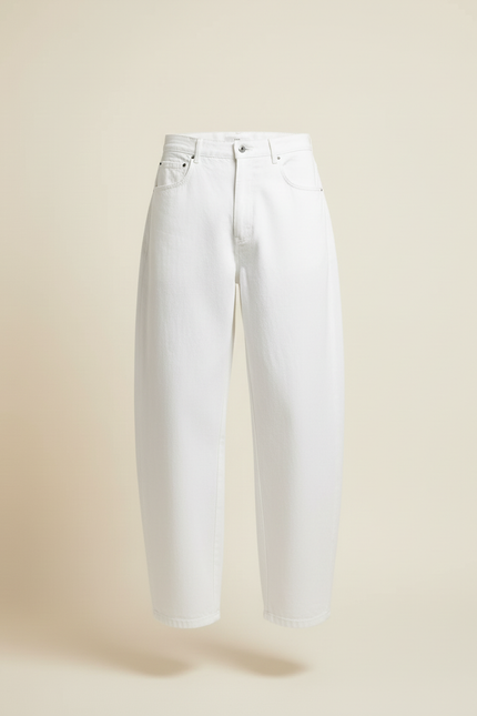 Pantalon Baggy Blanc Ample Décontracté Denim Homme - Jean - vue 3