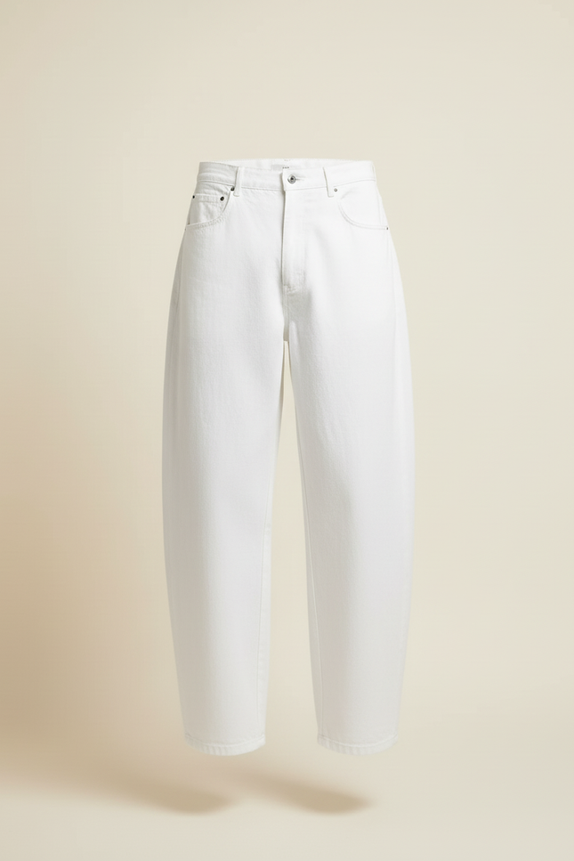 Pantalon Baggy Blanc Ample Décontracté Denim Homme - Jean - vue 3