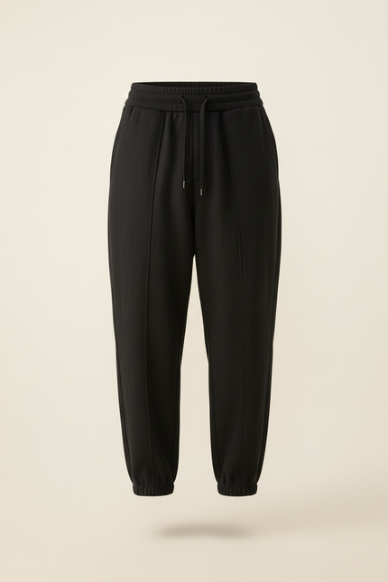 Pantalon Baggy Noir Tendance Ample Sportif Homme - Molleton - vue 3