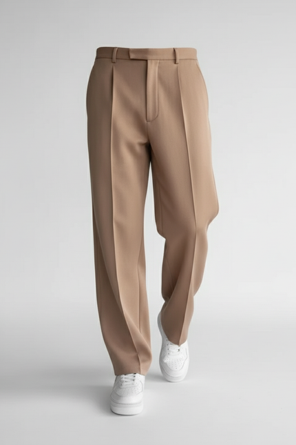 Pantalon Baggy Beige Ample Plissé Confort Homme - Gabardine - vue 3