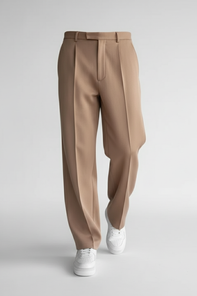 Pantalon Baggy Beige Ample Plissé Confort Homme - Gabardine - vue 3