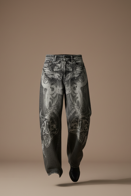 Pantalon Baggy Homme Gris - Jean - vue 3