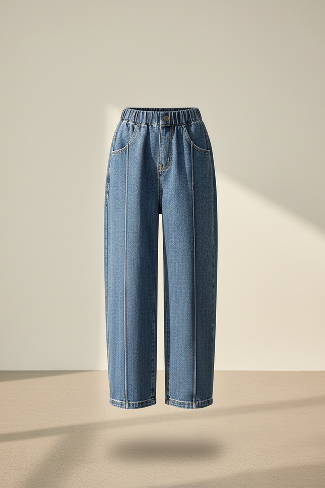 Pantalon Baggy Denim Bleu Ample Fille Décontracté - Jean - vue 3