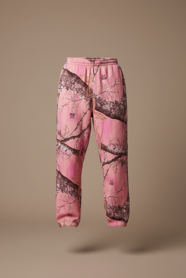 Pantalon Baggy Rose Camouflage Ample Décontracté Homme Cordon - Molleton - vue 3