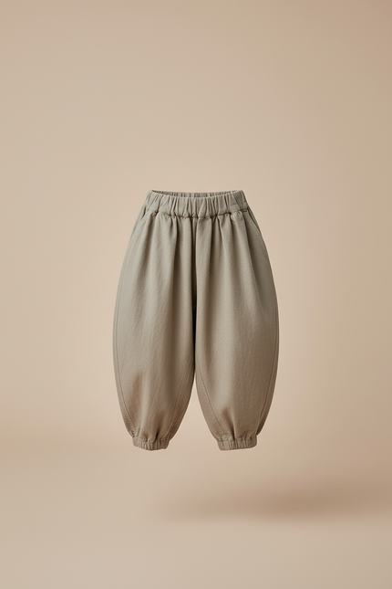 Pantalon Baggy Kaki Ample Coton Élastique Enfant - vue 3