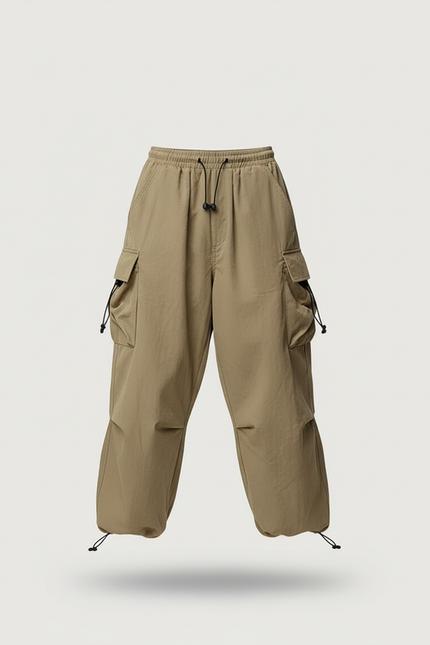Pantalon Baggy Parachute - Kaki Polyester - vue 3