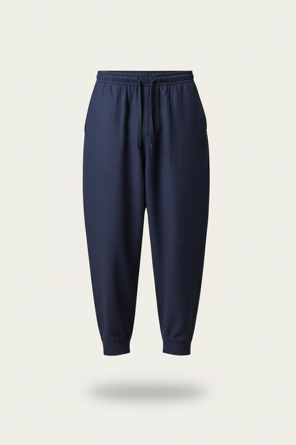 Pantalon Baggy Bleu Marine Ample Décontracté Coton Homme - Lin - vue 3