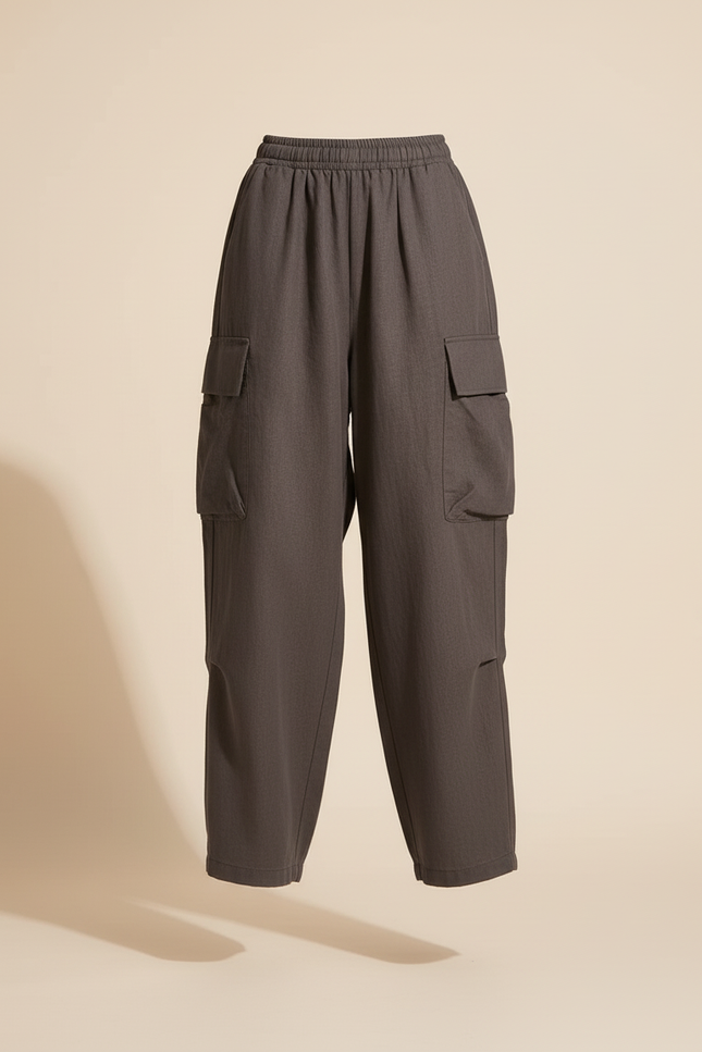 Pantalon Baggy Militaire Femme - Kaki Lin - vue 3