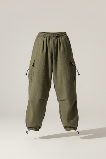 Pantalon Militaire Baggy - Kaki Toile - vue 3