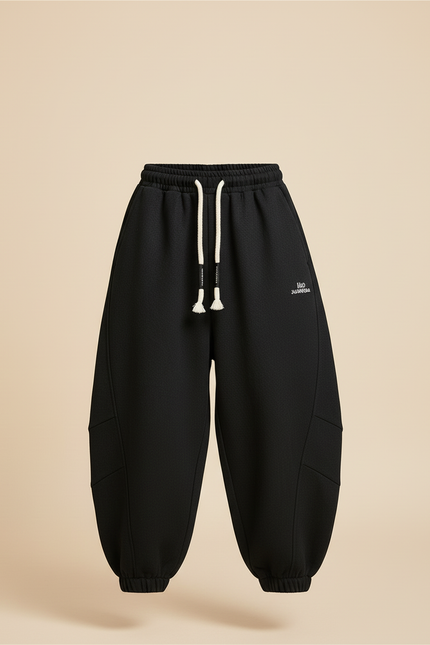 Pantalon Baggy Noir Ample Confortable Enfant - Molleton - vue 3