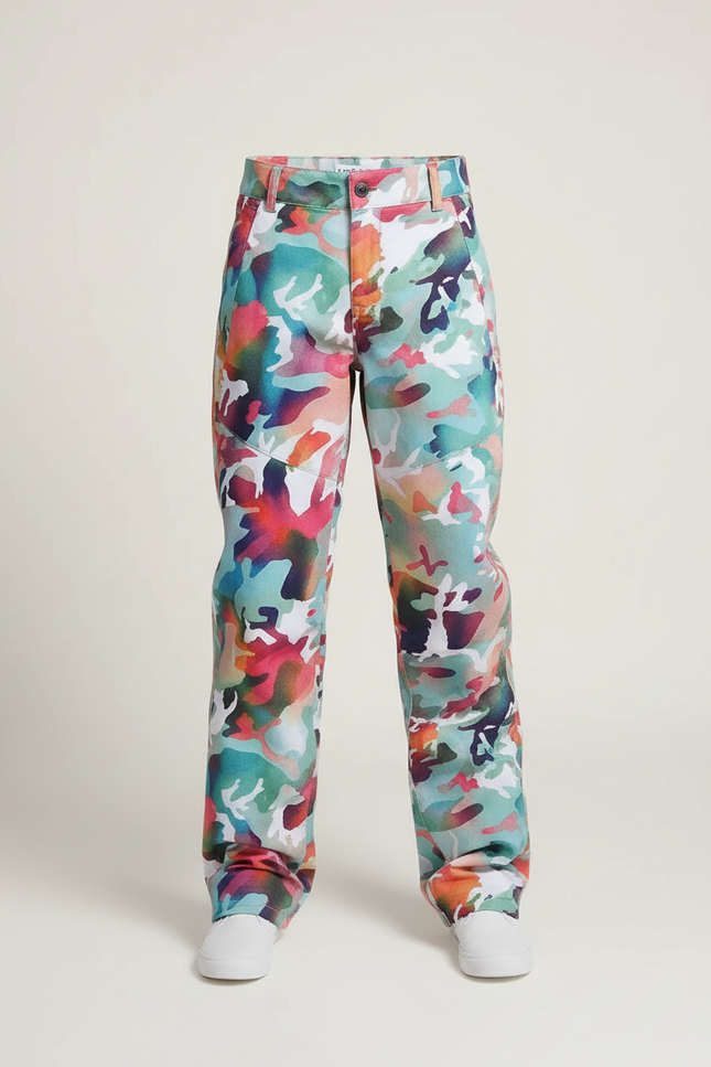 Pantalon Baggy Camouflage Coloré Fille Imperméable Hiver - Multicolore Polyester - vue 3
